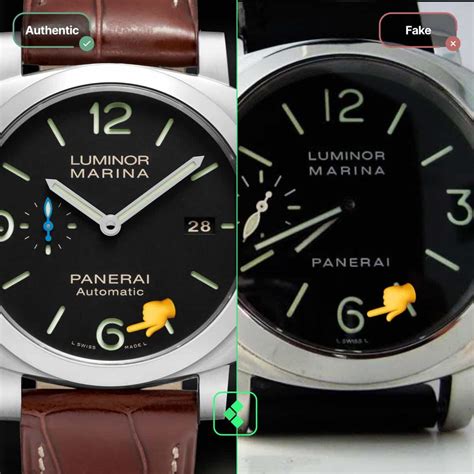 panerai fake vs original|real vs false panerai dial.